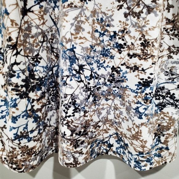 Pure Jill J. Jill Women’s Size M Zinc Calm Vines Floral Velour Velvet Tunic Top - Picture 15 of 15